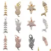 Charms Charme pour la fabrication de bijoux Fournitures Gold Fish Cat Star DIY Boucle d'oreille Bracelet Collier Métal Cuivre Cz Zircon Accessoires D Dh42J