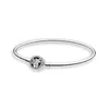 Poetic Blooms Clasp Charms Bangle Bracelet for Pandora Authentic Sterling Silver Wedding Jewelry Girlfriend Gift designer Flower Bracelets with Original Box