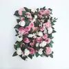 Decorative Flowers 40 60cm Luxury Customize Silk Hydragea Artificial Flower Wall Panel Grass Base DIY Backdrop Wedding Arch Decor Art
