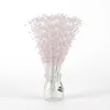 Flores decorativas 20 bando de pérolas com haste de haste de guirlanda sprays de buquê de casamento de buquê de noiva decoração de casa artificial 2023 gota