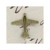 Charms 100 pièces avion avion 50x44mm pendentif artisanal fait à la main faisant ajustement Vintage tibétain bronze bricolage pour bracelet collier goutte Dhtd5
