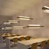 Candeliers design nórdico Design de 120 cm de comprimento lustre de ouro Led Led Hanglamp Office Model Sala Loja de acrílico Lighting Suspension Lighting