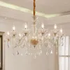 Kroonluchters Europeaan Crystal Living Room Lamp Luxe restaurantlichten Minimalistische slaapkamer Moderne verlichting