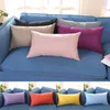 Pillow 30x50CM Rectangular Cover Cotton Linen Pillowcase For Nap Pillows Plus Long Sofa Car Lumbar Covers