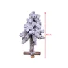 Kerstdecoraties 45-80 cm Mini Sneeuwvlok Flock Tree Artificial White Cedar Window Decor Festival Party Supplies Xmas Gift Fake Trees