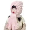 Bérets automne hiver bébé chapeau enfants tricoté pour garçons enfants Scraf ensemble filles mignon laine chaud bonnet casquettes Skullies bonnets