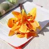 Decorative Flowers Cymbidium Bouquet Simulation Flower Fake Silk Home Soft Decoration Pography Wedding