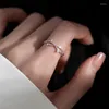 Cluster Rings Simple Cross узкие полосы ветви Усектерий Пальца Регулируемое кольцо для женщин Линия Мини изящные ювелирные украшения Bejouterie