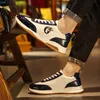 Dress Shoes Men Vulcanized Sneakers Tennis Sports Soft Microfiber Lace Up Mix Color Skateboarding Walking Casual Shoe For Male 230213