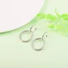 Boucles d'oreilles cerceau 2023 hiver Moments charme Double bijoux en argent Sterling pour femme bricolage fête de mariage maquillage accessoires