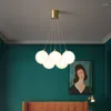 Pendant Lamps All Copper Restaurant Chandelier Postmodern Simple Magic Bean Lamp Bedroom Creative Light Luxury Living Room North Europe