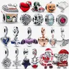 Real 925 Sterling Silver 2022 Charms Bead Snowman Santa Vangles Fit Original Bracelets Pandora Bracelets