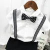 s Vêtements pour enfants Y Toddler Kids For Baby Gentleman Striped Summer Suit With Bow Infant Boy Clothing Set