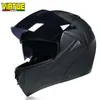 Cycling Helmets Racing Motocross Helmets Modular Dual Lens Carbon Helf Motorcycle Helmet Full Face Helm Safe Flip Up Cascos Para Moto dual visor J230213