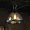 Подвесные лампы ретро железный горшок крышка домашнего декора лампа Morden Gavilroom Glavly Glass Bar Cafe Store Store Light Kitchen Hanging