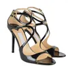 Dress Shoes Famous Azia satin Sandals Sexy Women High Heels Ankle Strap Gladiator Sandalias Exquisite Stiletto-heel Wedding Party Evening factory footwear