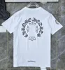 Erkek Tişörtleri Lüks Klasik Erkek Tişörtler Ch Marka Moda Erkekler Sanskrit T-Shirt At Nalı Kalp Çapraz Tasarımcı Tshirts Man Hip Hop Chromees 1JV