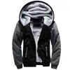 メンズパーカーのブランド素敵な冬のメンズスウェットシャツぬれたジャケットフリースコートオスの肥厚スポーツウェアスリムユニフォームトラックスーツ