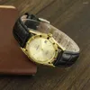 Zegarek ze ręką szanghai zegarek dla mężczyzn vintage automatyczna mechaniczna antyczna diamentowa marka 34 mm złote zegarki retro ze zegary