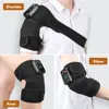 Leg Massagers 1Pair Heating Knee Massager Vibration Thermal Therapy For Knee Shoulder Arthritis Massage Joint Pain Relief Warm Wrap Knee Brace 230211