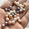 Pearl Wholesale High Luster 4A Loose Round White Freshwater Pearls Without Hole Natural Color For Jewelry Diy From Zhuji Drop Deliver Dup