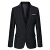 Abiti da uomo Blazer Blue Men Blazer Work Office Men Sumodos per occasioni formali Coppetta Blazer maschio Maschi personalizzati Blazer Slim 230213