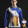 Мужские футболки Goku, летняя одежда для бега, фитнеса, спортивной одежды, плотная футболка с длинными рукавами, аниме, 3D цифровой принт, быстросохнущий спортивный костюм7111923