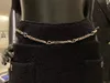 2023 Роскошное качественное подвесное ожерелье Пояс с бриллиантом в двух цветах с длинной цепью.