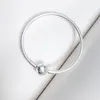 925 Sterling Silver Clasp Charm Bracelets with Original Box for Pandora Wedding Party Jewelry For Women Girls Girlfriend Gift Snake Chain Charms Bracelet Set
