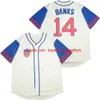 Maglie da baseball personalizzate 14 Ernie Banks Vintage 1942 1957 1968 1969 1994 Home Away Pulsante pullover blu crema grigio bianco