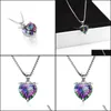 ペンダントネックレスColorf Crystal Inlaid Zircon Fashion ol Style firated colate love love shape necklace valentines dayギフトドロップデリブDHT2c