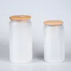 12oz 16oz Glasglas mit Bambusdeckel Stroh Strohversiegelte Kanister Lebensmittel Aufbewahrung Flaschen Beh￤lter K￼che Lagerung f￼r losen Tee Kaffeebohnen Zucker Salz Neu