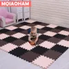 Spielmatten MQIAOHAM Baby-Puzzlematte aus EVA-Schaum, ineinandergreifende Übungsfliesen in Schwarz und Weiß, Bodenteppich und Vorleger für Kinderunterlage 230213