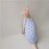 Disfraces de gato WMXZ Sphinx ropa sin pelo verano pequeño fresco tulipán estampado tirantes falda vestidos perro mono traje mascota Sphynx