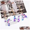 Key Rings Fashion Keychain Pendant Metal Chain Resin For Man Women Car Keyring Simple Name Diy Accessories Jewelry Gift 1036 T2 Drop Dhar6