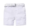 Clothing Summer Years Boys Sets Pink Shirt Shorts White Belt Children Solid Outfits Fashion Kids Clothes Suit