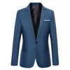 Męskie garnitury Blazers Blue Men Blazers Office Mężczyźni Tuxedos na formalne okazje Pockets Płaszcz Blazery męskie męskie męskie Busines Blazers 230213