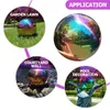 Garden Gazing Mirror Sphere Globe Hollow rostfri Steeloutdoor Polerad reflekterande ShinyDecorative Half Metal Decor Prydnad