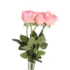 Fleurs décoratives 3pcs Hydratant Rose Fleur Branche Unique Real Touch Home Dîner Decration Faux Pograph Props Flore Artificielle Pivoine