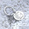 Key Rings Teachers Ring Stainless Steel Tree Charm Letter Teathers Keychain Holder Hangs Fashion Jewelry Will And Sandy 496 Z2 Drop D Dhmdx