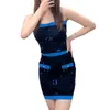 Casual Kleider Designerin New Jacquard kleiner Duftrock mit Hosenträgern BH Blue Design Anzug für Frauen Bmut