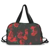 Duffel Väskor 2023 3D Rose Printing stor kapacitet Fashion Travel Bag For Unsiex Weekend Handle Carry On Drop Paquete