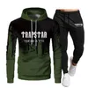 Men's Tracksuit Luxury 2 Piece Set Casual Hoodies Sweatshirt Sweatpants Suit Teens Sports Print Jogging