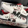 2023 Элегантные бренды Portofino Sneakers Casual Shoes Men Men Printed Nappa Calfskin Crown Вышивая вышивка на золотоизой