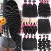 9A brasilianskt människohårväv Rak kroppsvåg Djupvåg Kinky Curly Loose Wave 100 % brasilianska peruanska malaysiska människohårbuntar