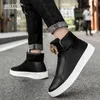 Men's leisure boots Luxury brand Deluxe men's small white Boots British fashion sports casual shoe board breathable Zapatos Hombre A2