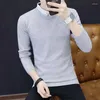 سترات الرجال السترات الرجال الرجال كاذبة الملابس رجل البساطة الكلاسيكية pullover مخططة طويلة الأكمام طويلة الرمادي المراهقين السود