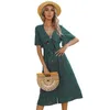 Lässige Kleider Sommerfrau Kleider Schmetterlingsschlärm Bogenpunkt Druck für Frauen Vestido de Mujer Ropa Talla Grande Feminino