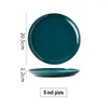 Piatti Stile nordico Elegante verde Stoviglie Ceramica Pittura Phnom Penh Piatto Ciotola Cucchiaio Set di piatti Porcellana Piatti