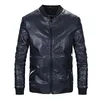 Мужская меховая искусственная Nigrity 2023 Осенний зимний бренд бренд PU Motorcycle Fashion Leather Jacket